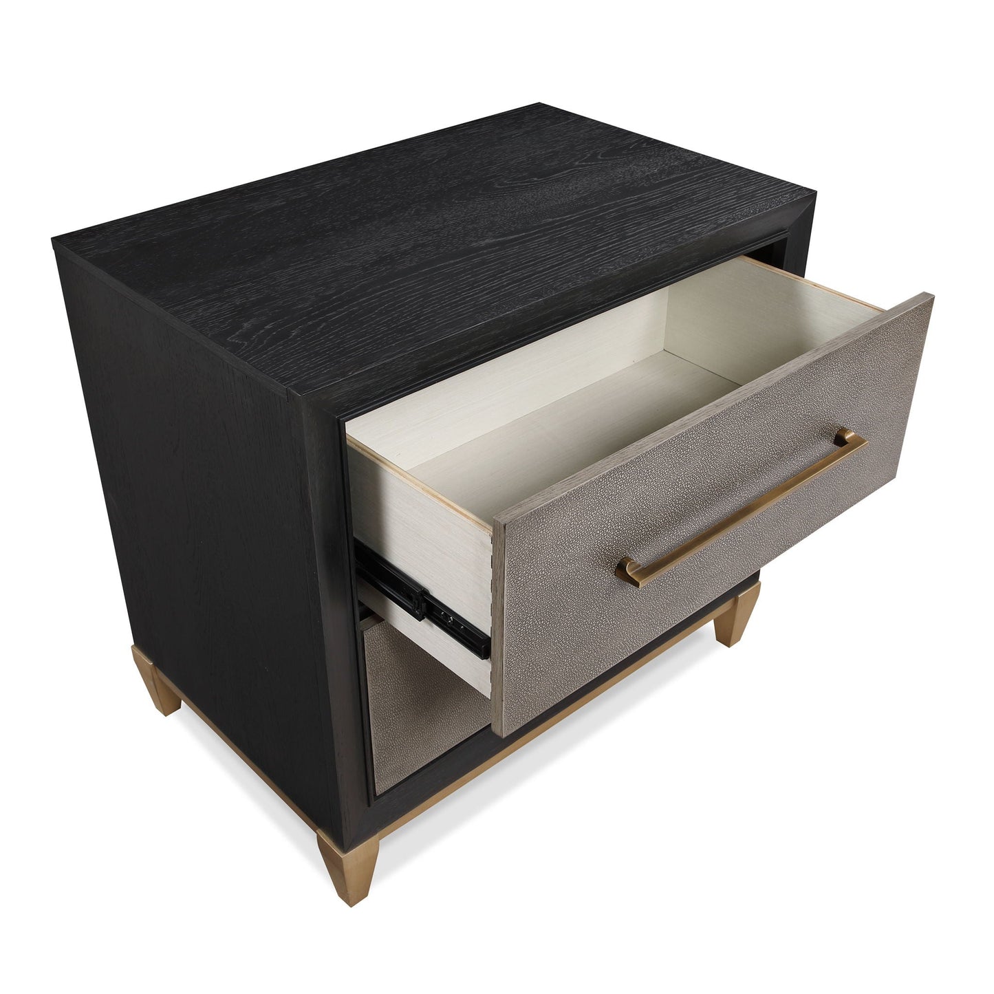 Payson - Nightstand - Black / Gray Crown Mark