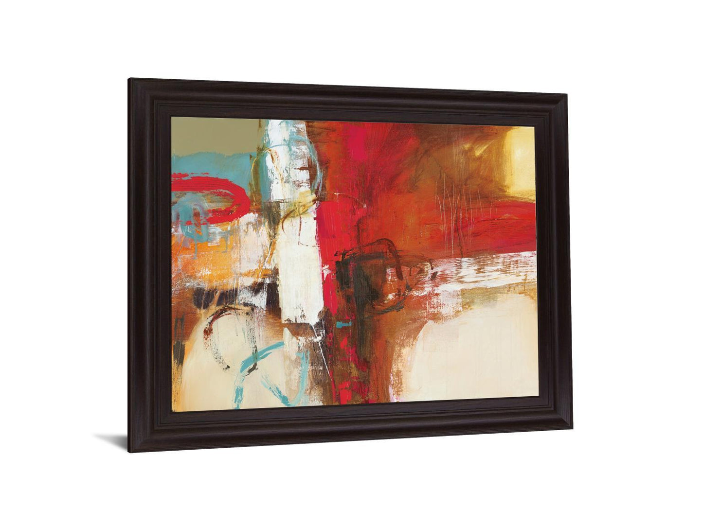 Scarlet Fusion - 28" x 34" Framed Wall Art Classy Art