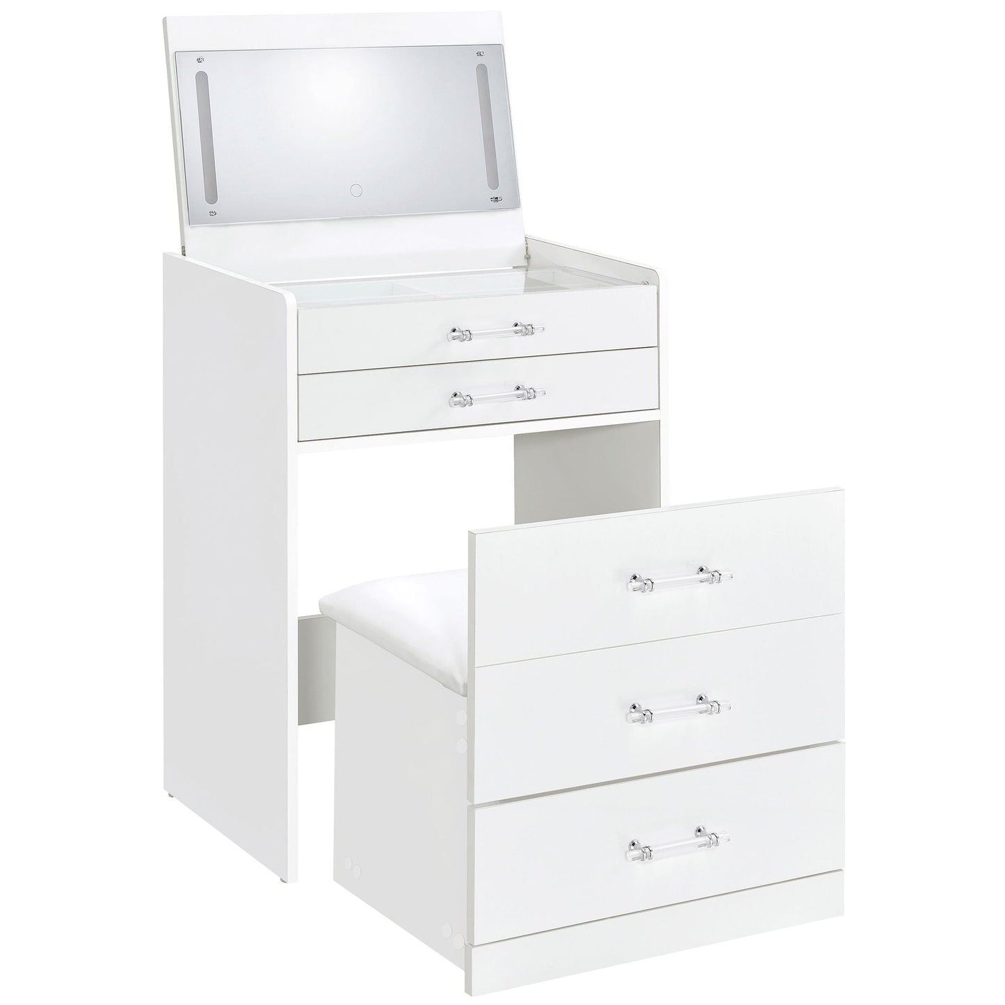 Danbury - 3-Drawer Makeup Vanity & Stool Set Coaster Fine Furniture