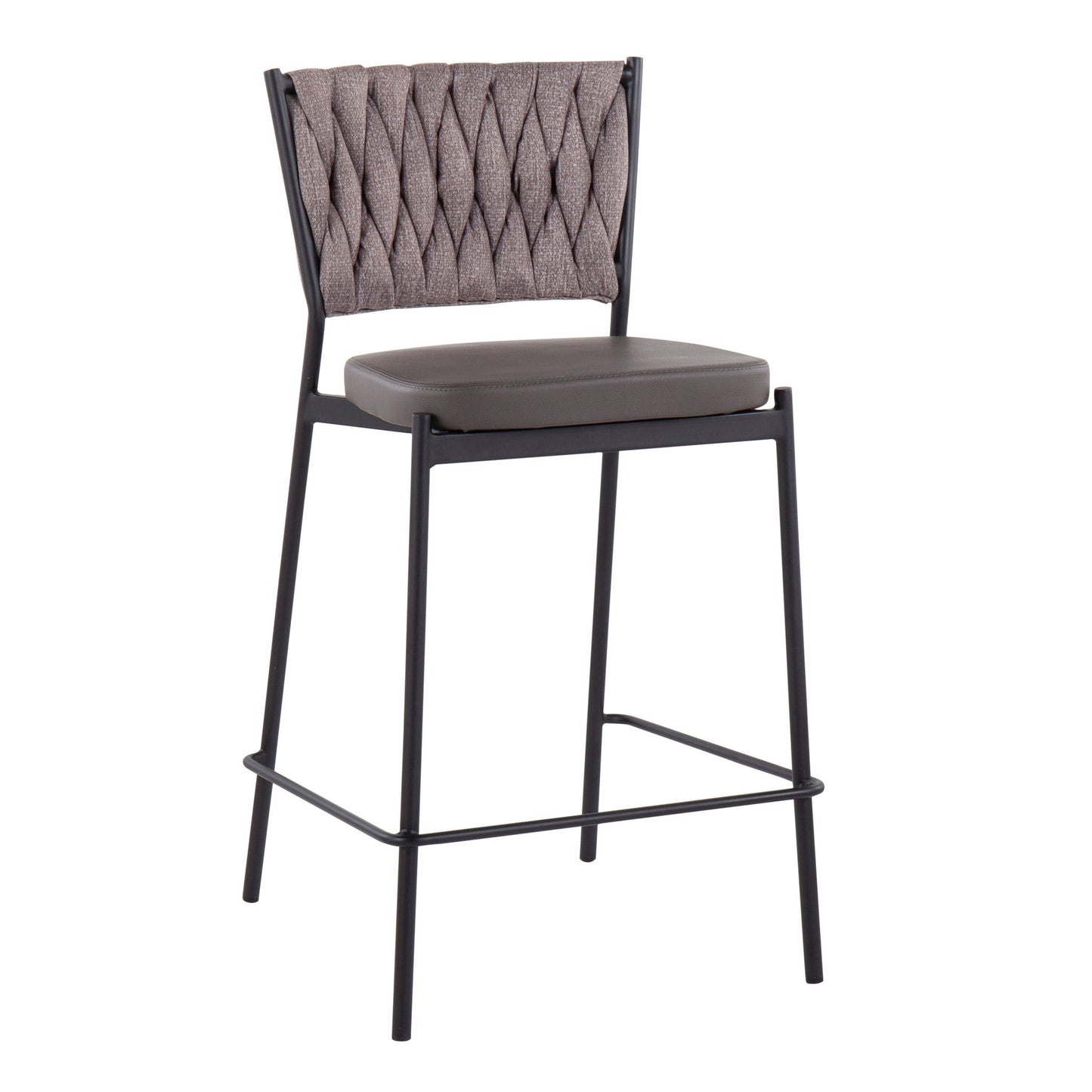 Tania - Braided Contemporary Counter Stool (Set of 2) Lumi Source