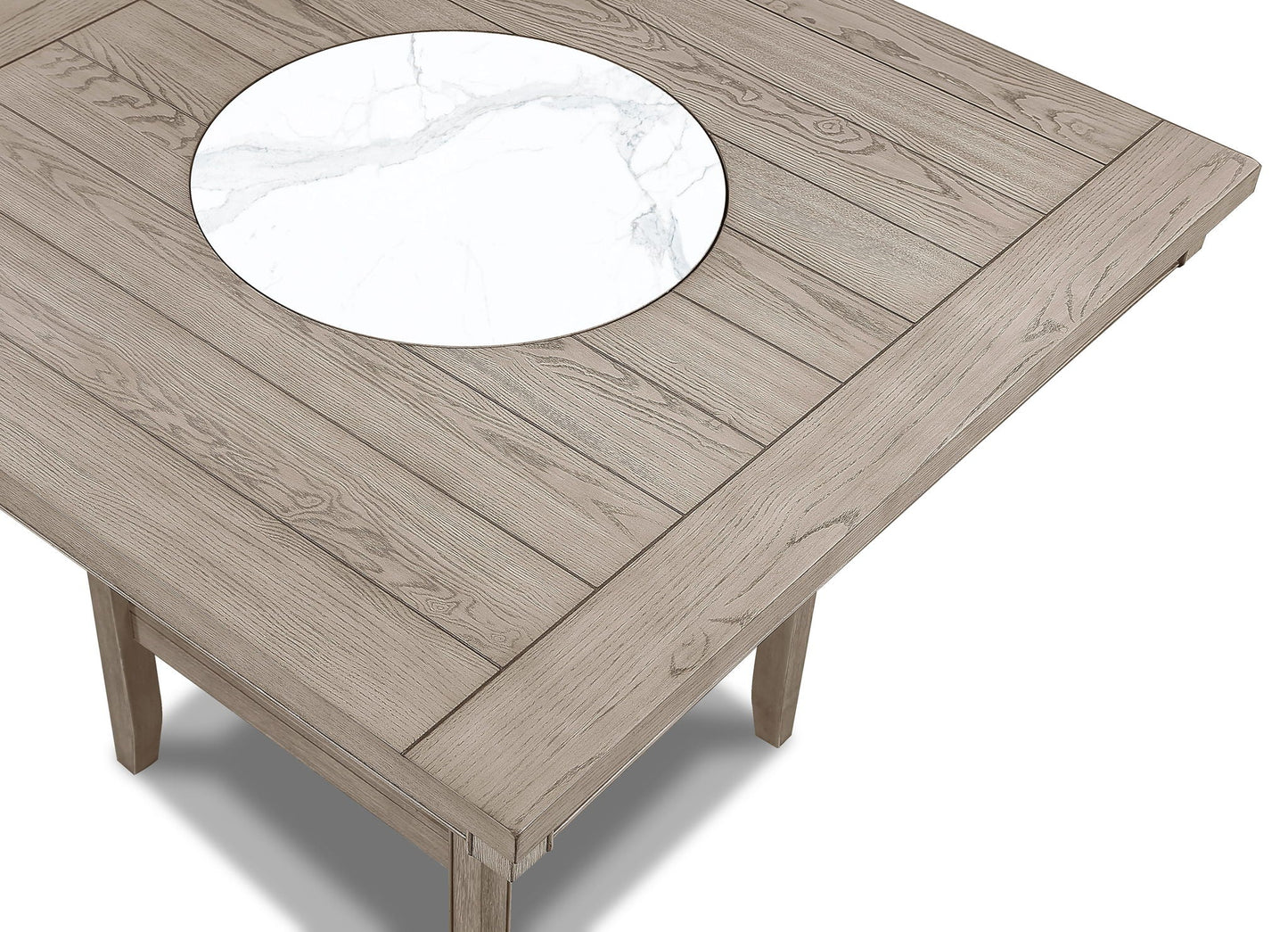 Fulton - Counter Table - White Oak With Marble Crown Mark