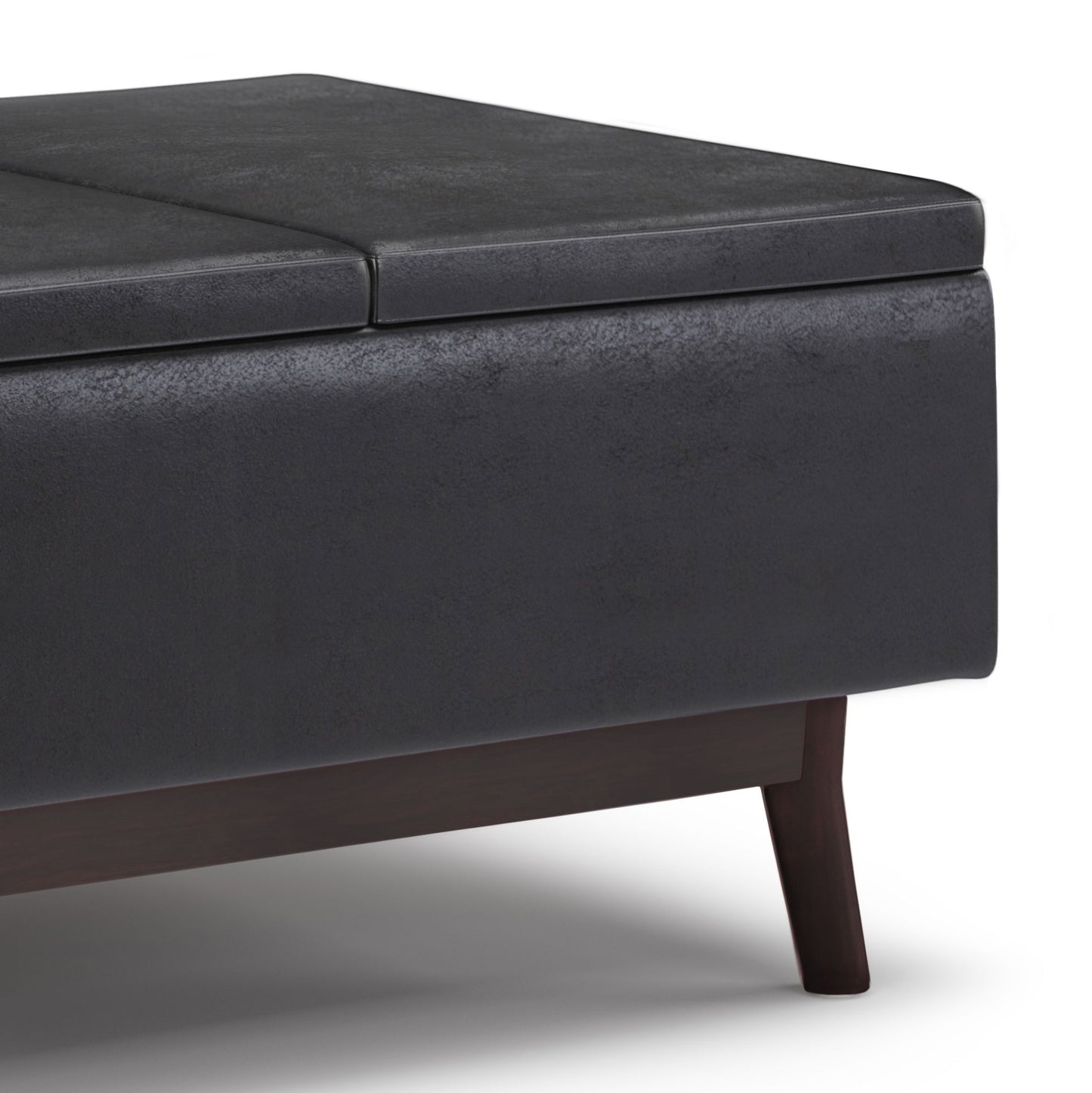 Owen - Tray Top Small Coffee Table Upholstered Storage Ottoman
