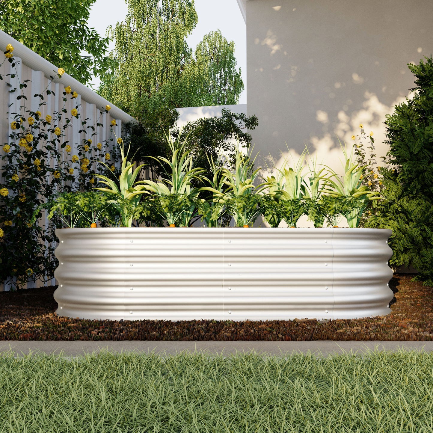 Heavy Duty Galvanized Raised Garden Bed Kit For Vegetables, Flowers & Herbs Daily Nest