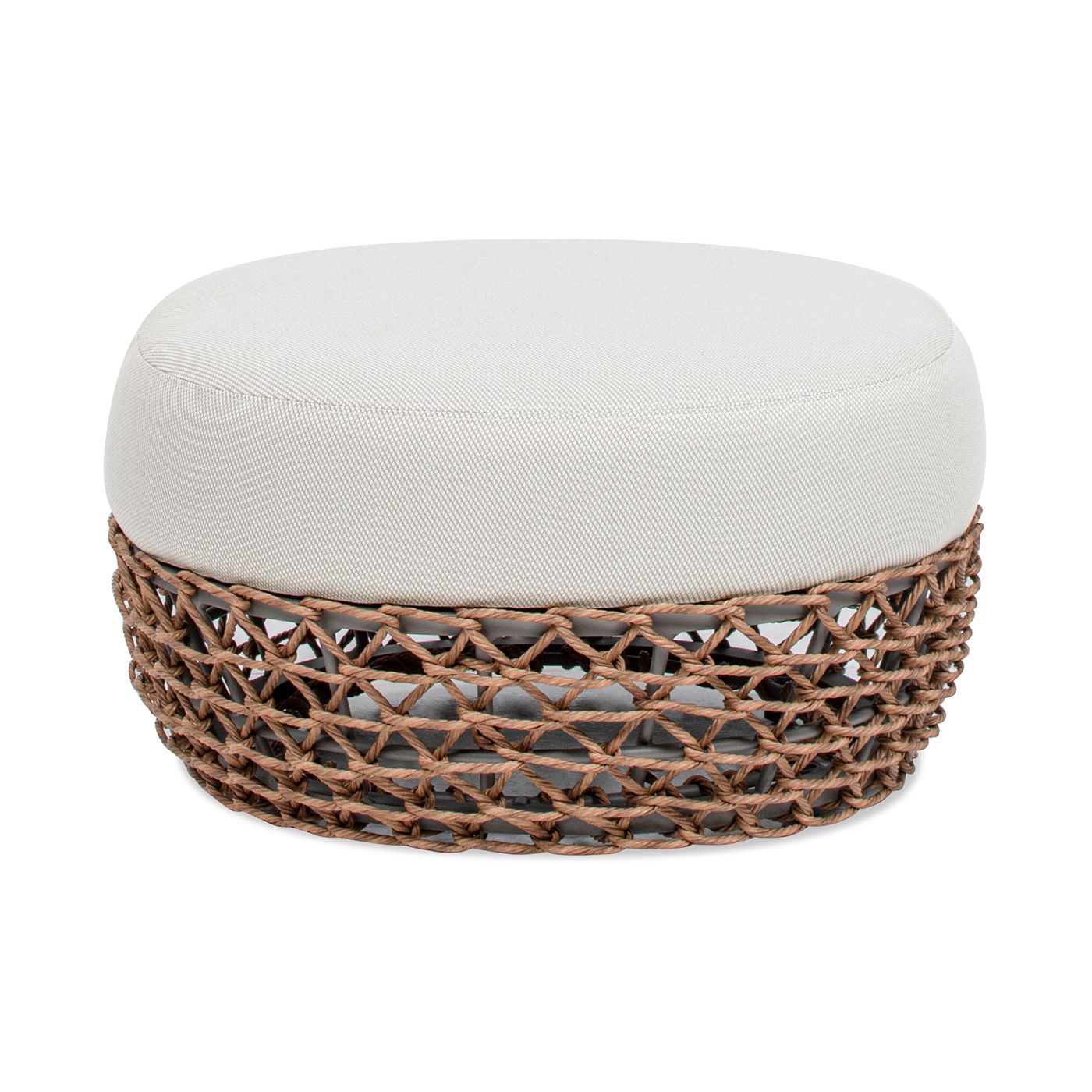 Willow - Round Upholstered Patio Ottoman Jennifer Taylor Home