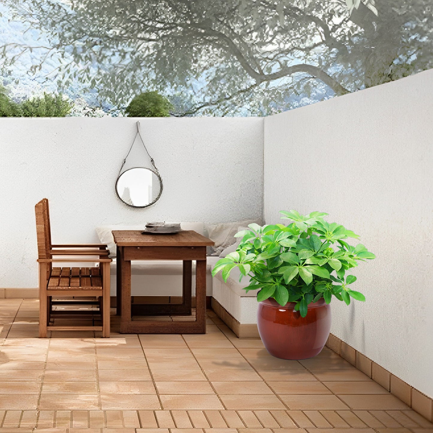 3 Pieces Ceramic Flowerpot, Planter For Patio, Garden Or Windowsills Daily Nest