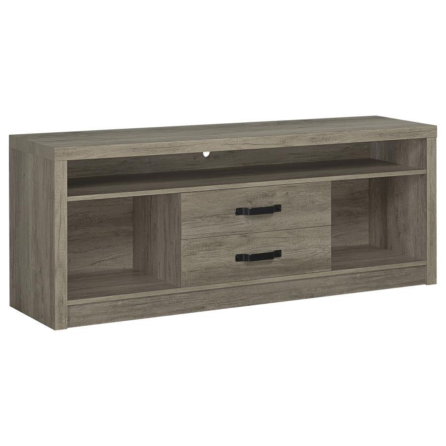Burke - 3 Piece TV Entertainment Center - Gray Driftwood Coaster Fine Furniture
