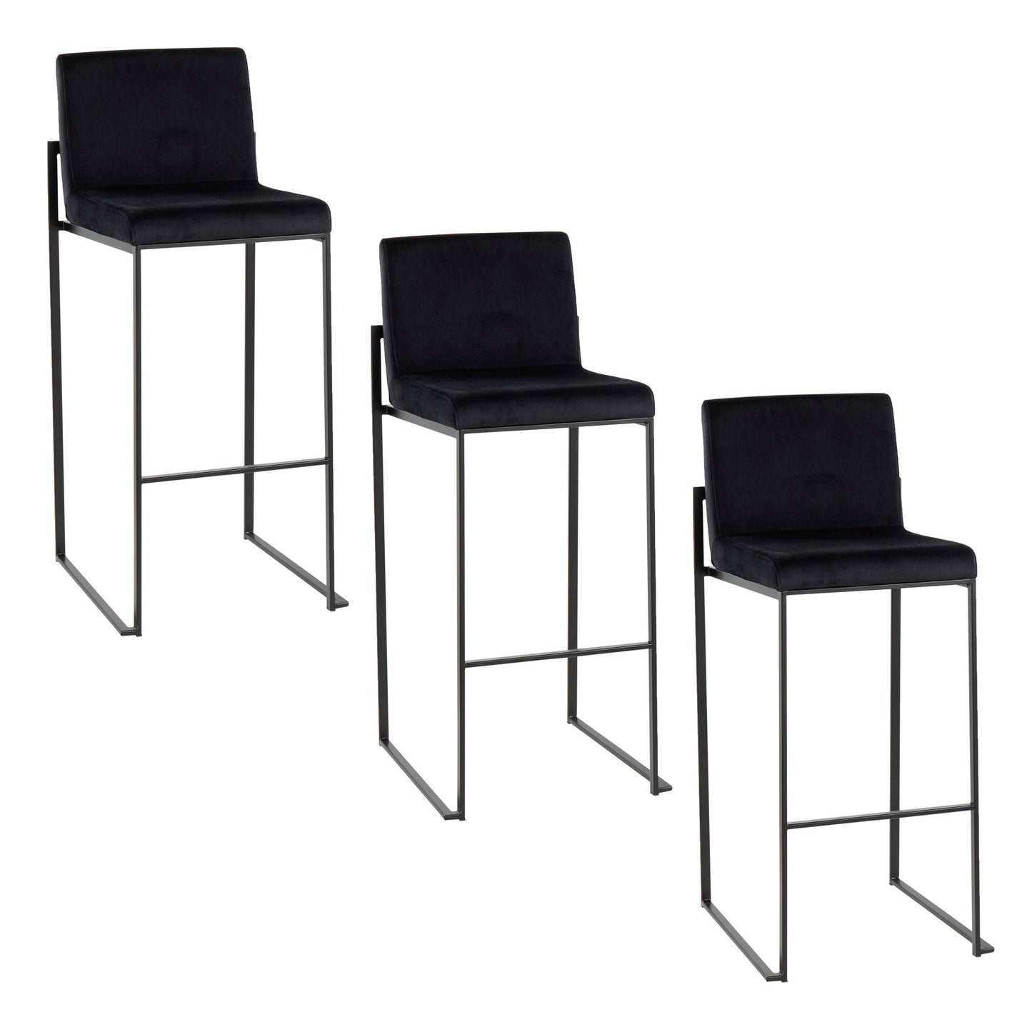 Fuji - Contemporary High Back Barstool Elegant Design Lumi Source