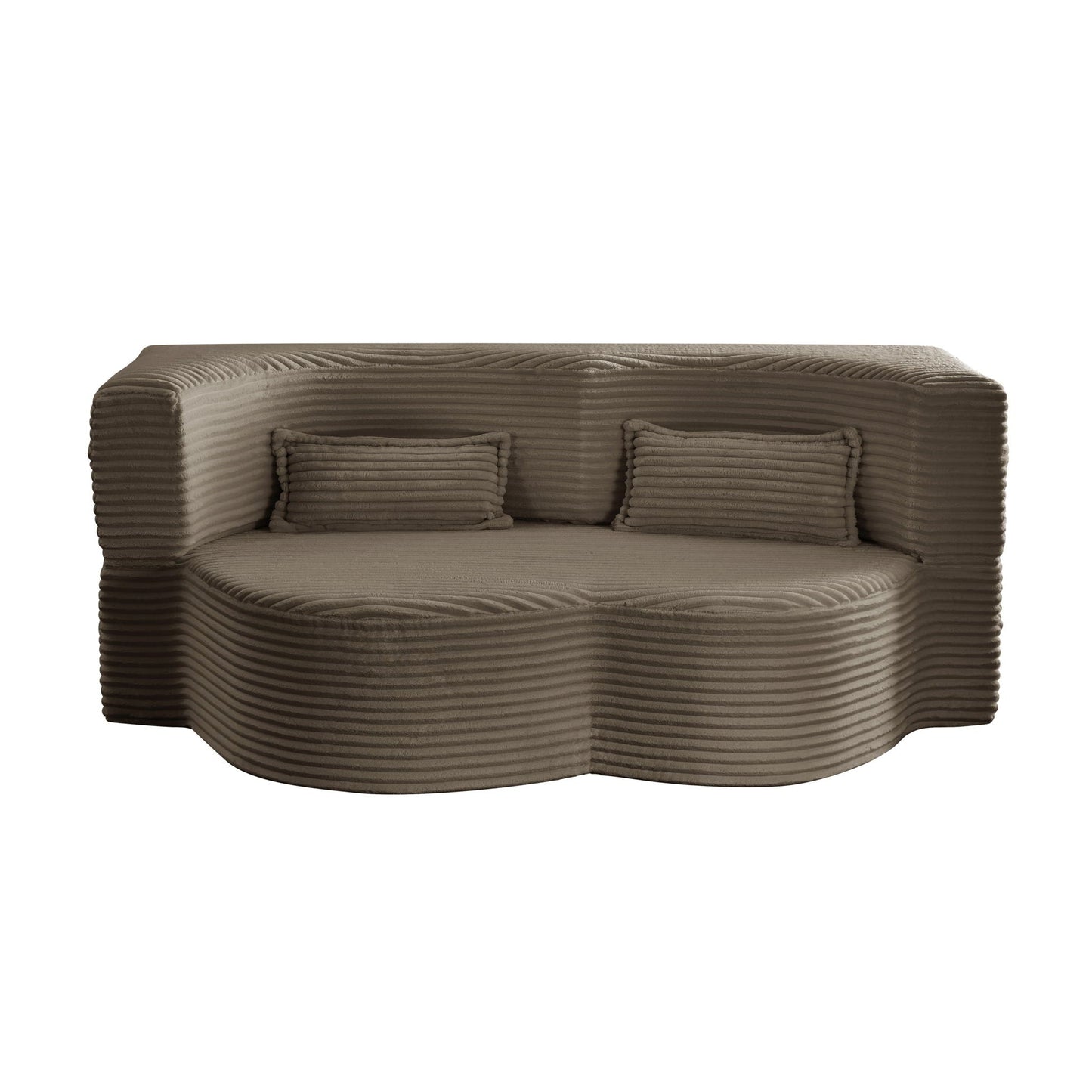 Floor Convertible Sleeper Sofa Bed With 2 Pillows Home Essentials
