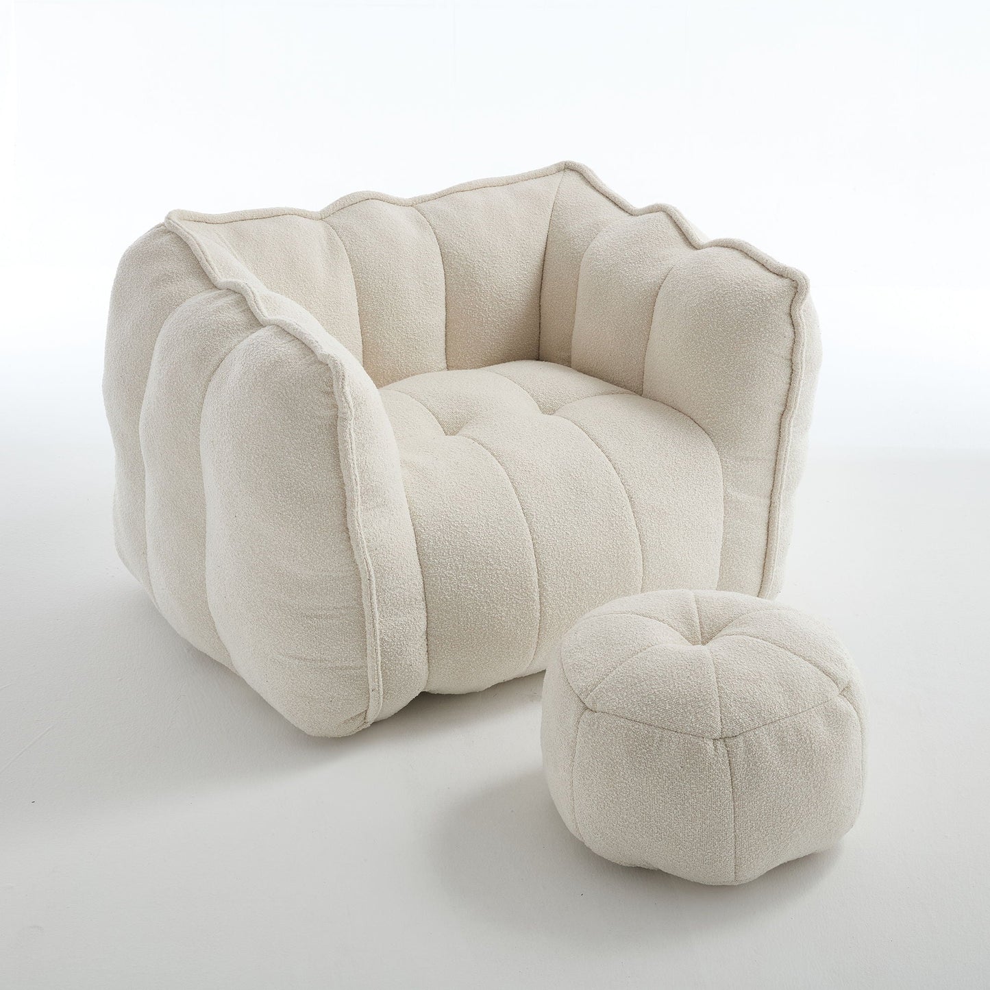 Soft Chenille Bean Bag Chair With High Resilient Foam Home Essentials