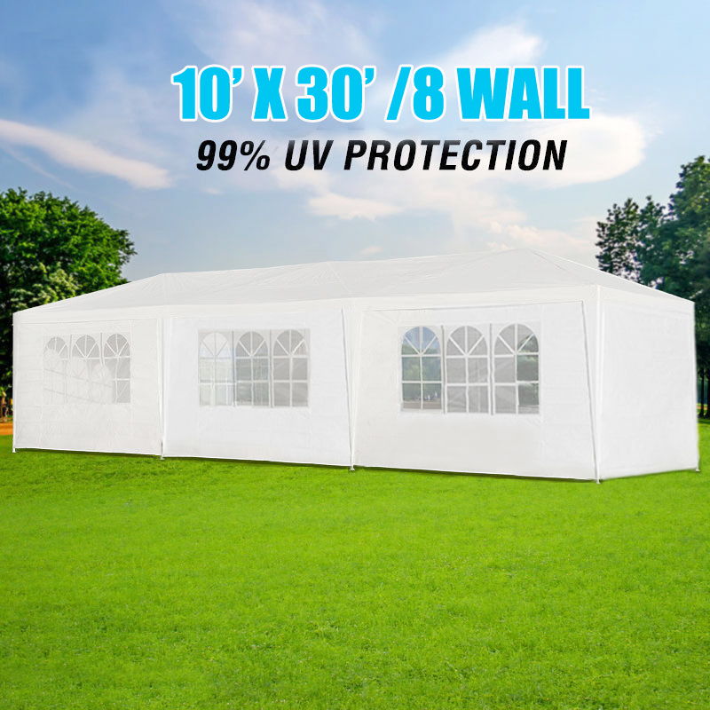 10X30' Wedding Party Canopy Tent Outdoor Gazebo With Removable Sidewalls Home Essentials