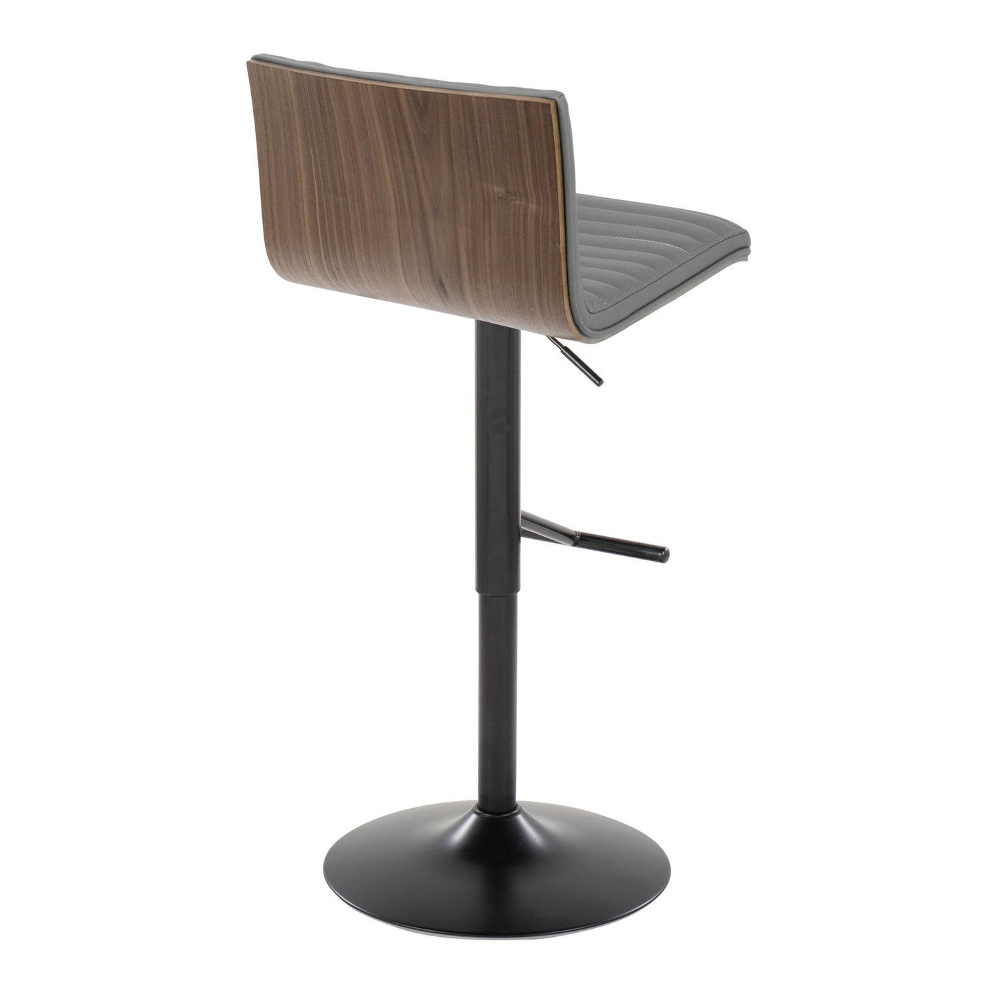 Mason - Contemporary Adjustable Barstool With Swivel With Straight T Footrest (Set of 2) Lumi Source