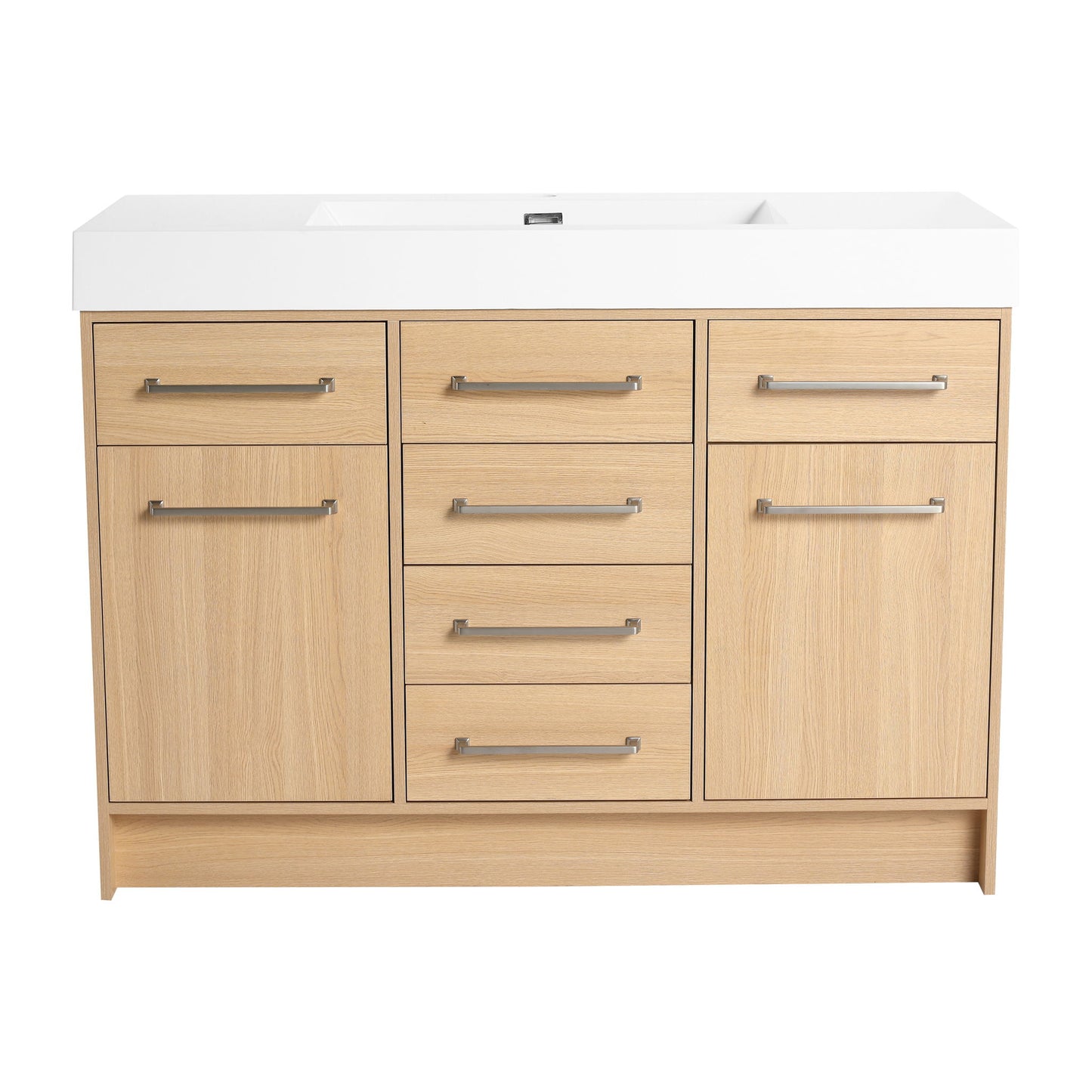 Freestanding Bathroom Vanity With Resin Sink, Soft-Closing Doors And Drawers Home Essentials