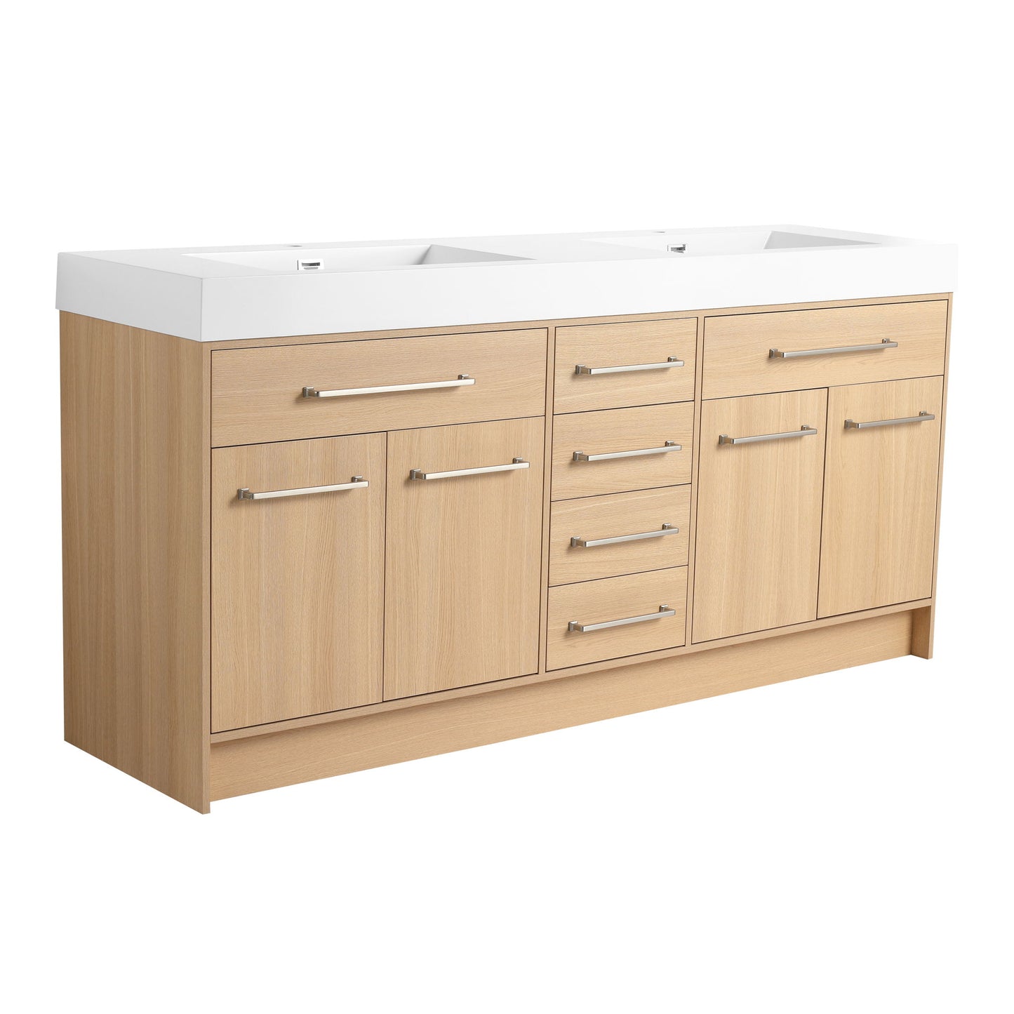 Freestanding Bathroom Vanity With Resin Sink, Soft-Closing Doors And Drawers Home Essentials