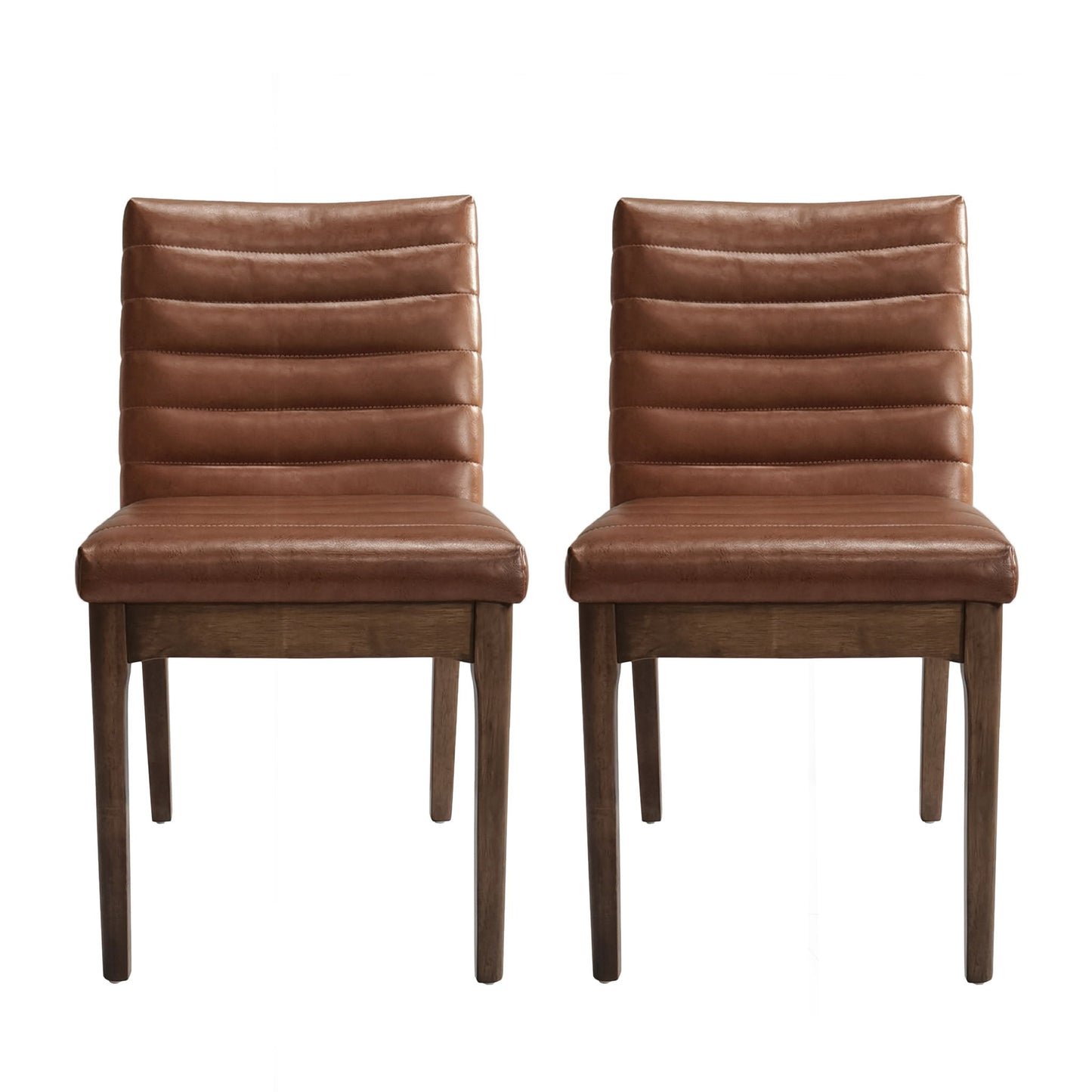 Upholstered Dining Chairs With Rubber Legs (Set of 2) Noble House