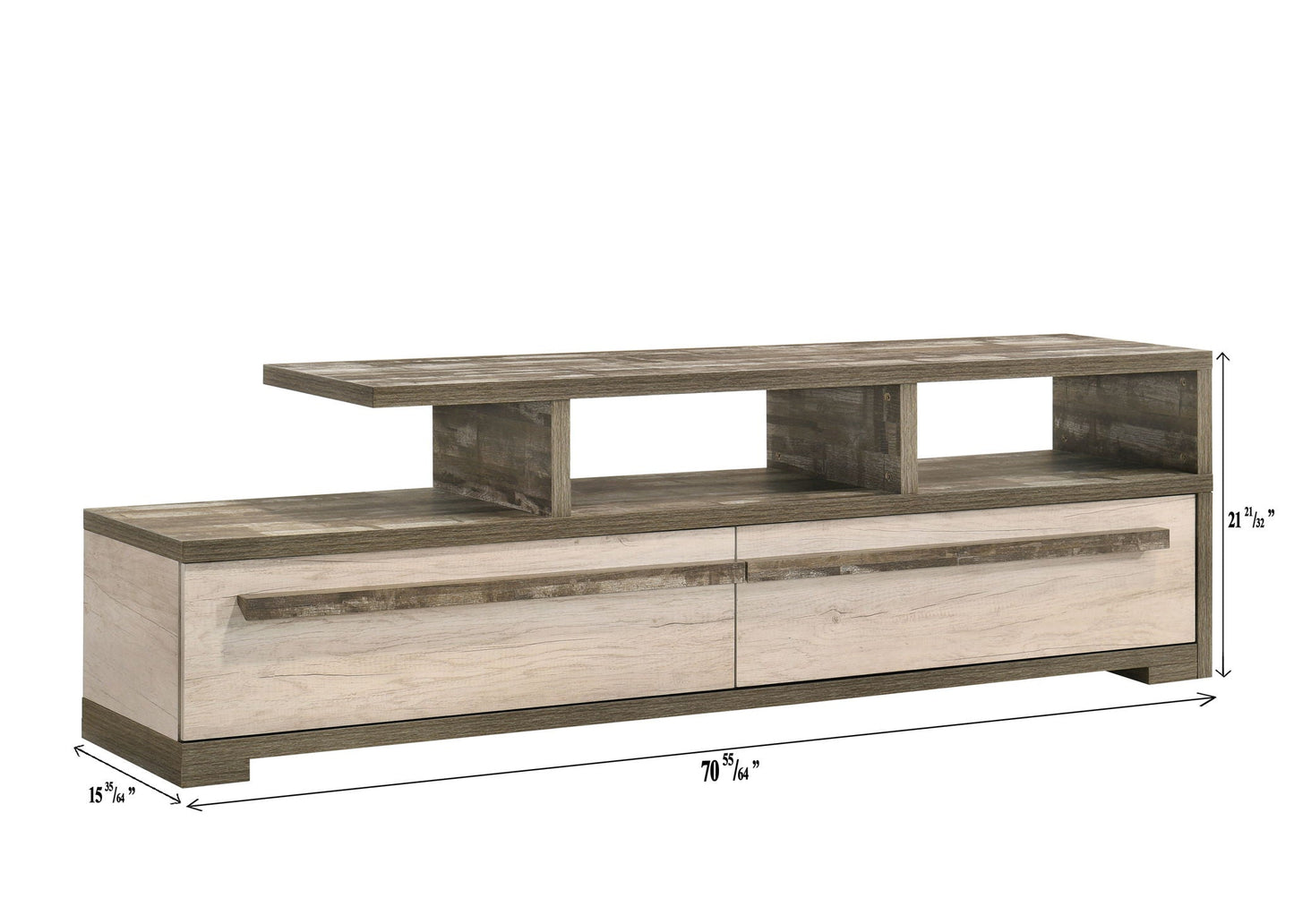 Patterson - TV Stand - Weathered White Crown Mark