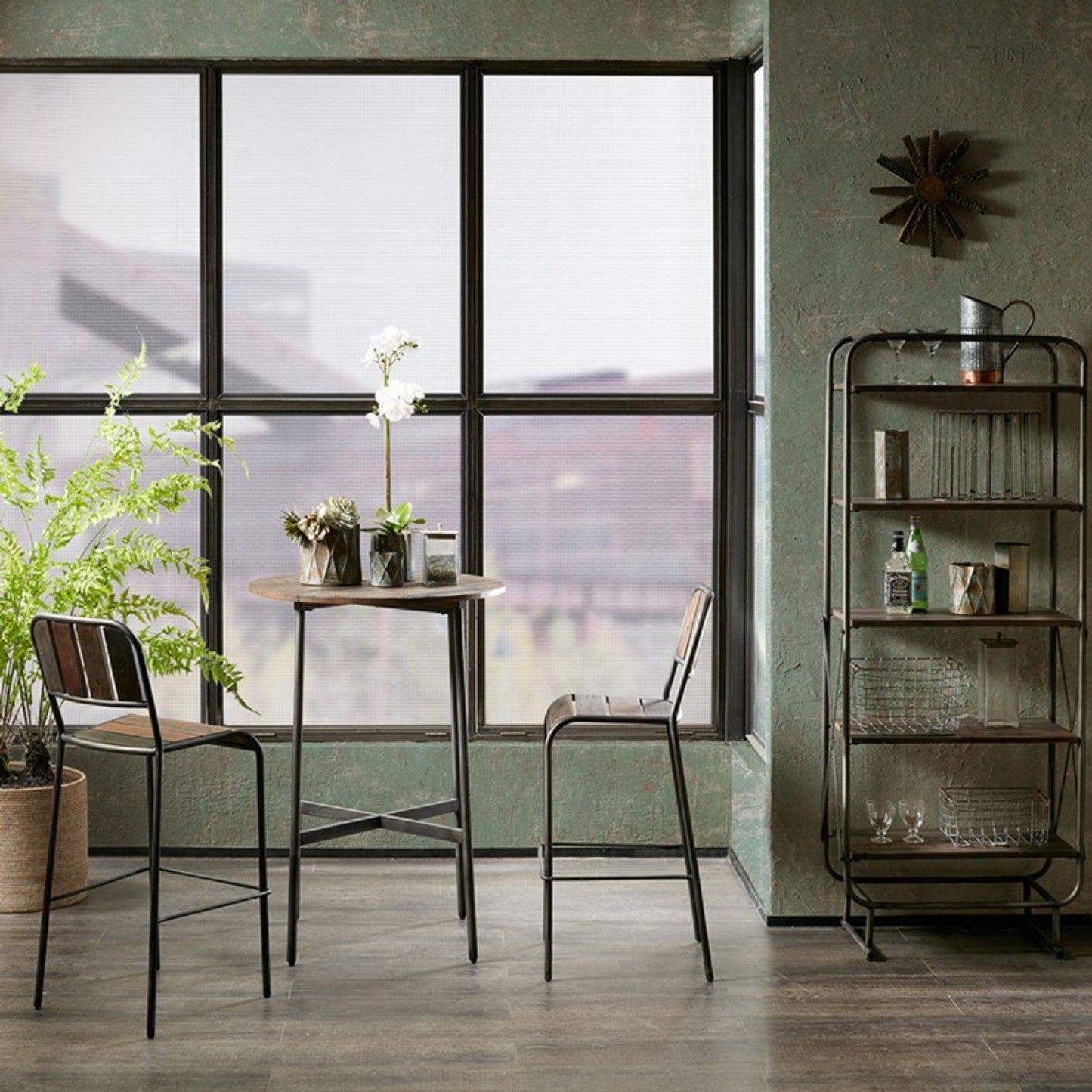Renu - Round Bar Table With Industrial Charm - Light Brown JLA