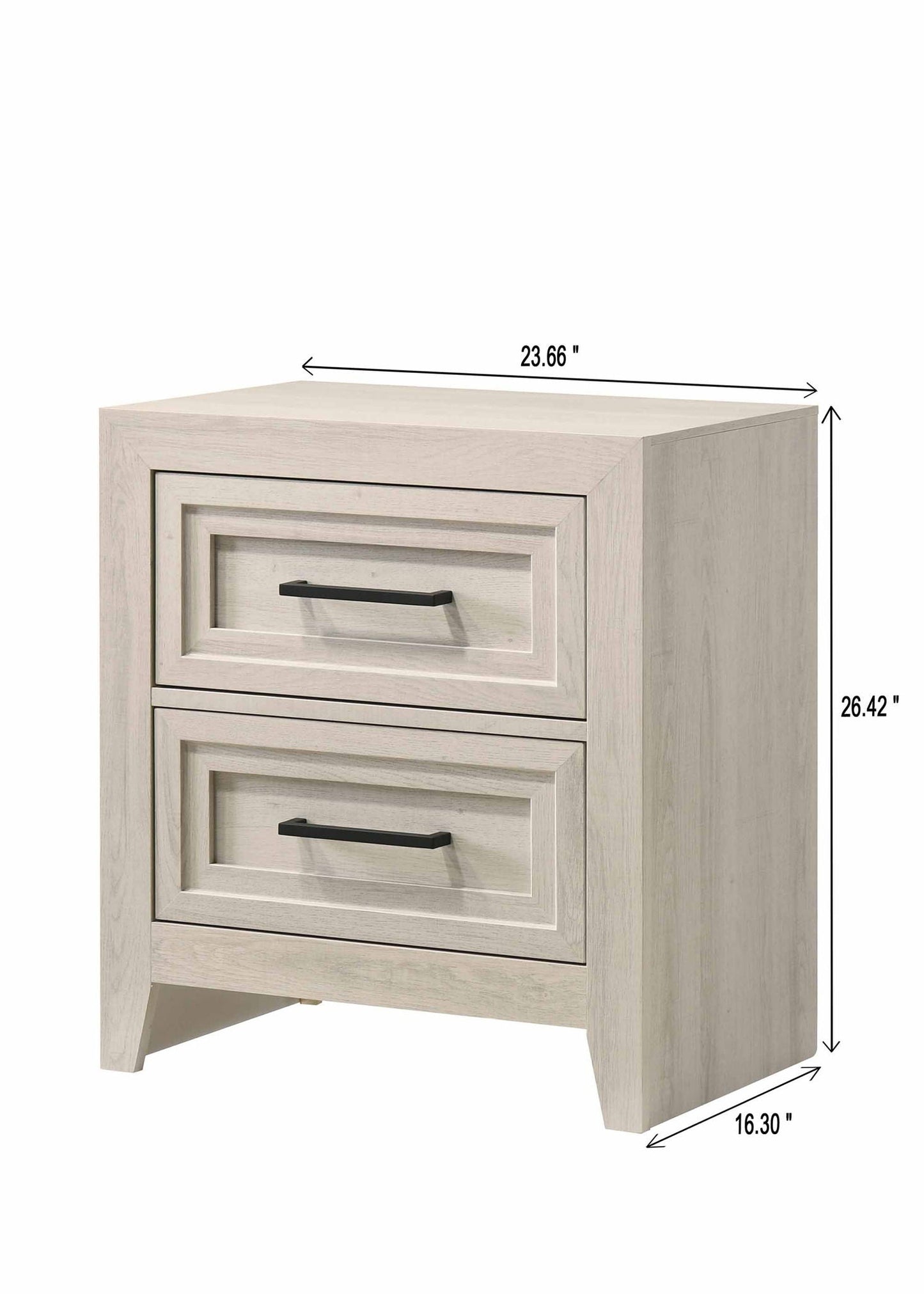Lorraine - Nightstand - Antique White Crown Mark