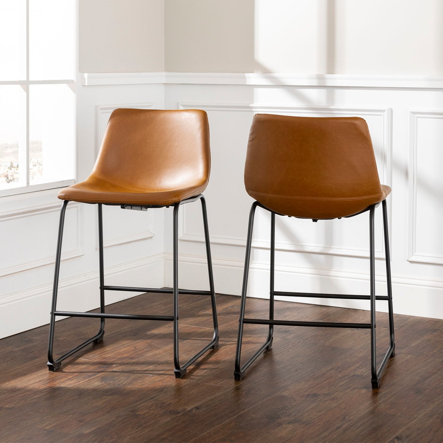 Industrial Counter Stools (Set of 2) Walker Edison