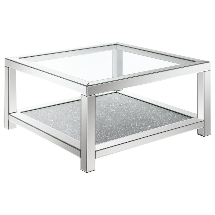 Valentina - Square Glass Top Table CoasterElevations