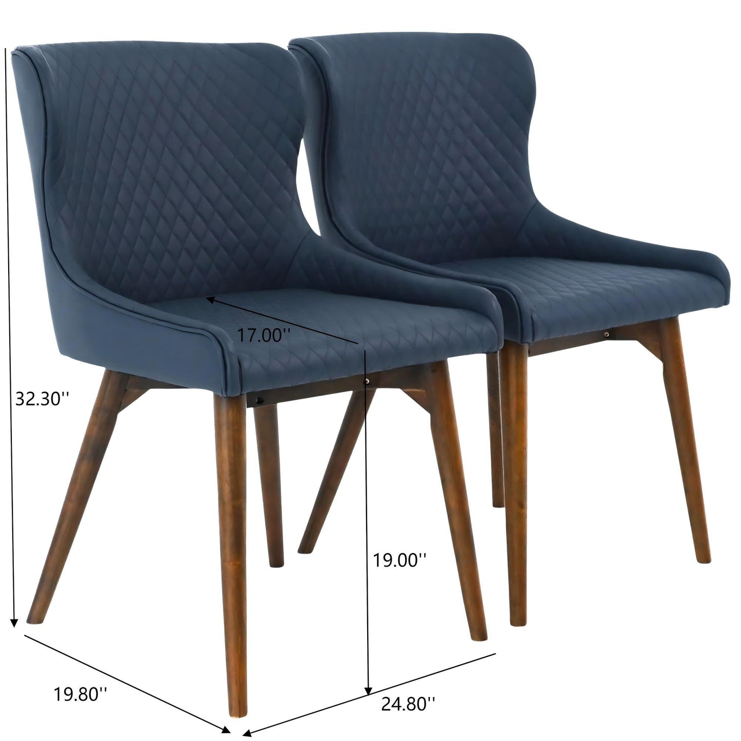 Robin - Dining Chair (Set of 2) - Navy Blue Ashcroft Furniture