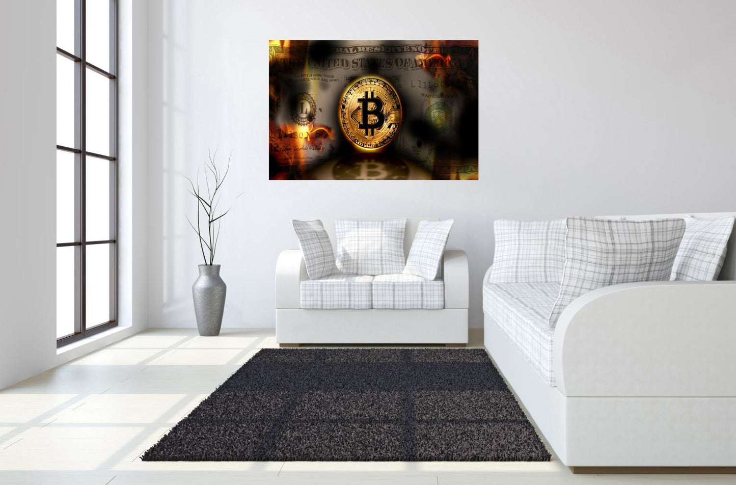 Tempered Glass With Foil - Dollar Down - Yellow Classy Art