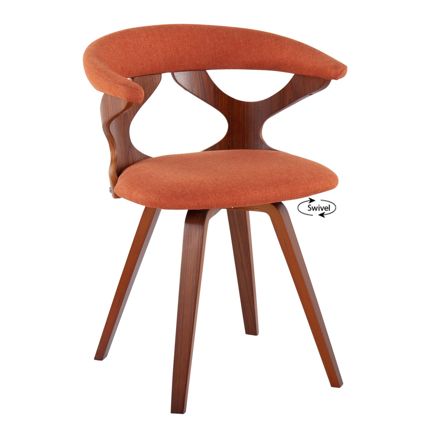 Gardenia - Mid-Century Modern Dining Chair With Swivel Lumi Source