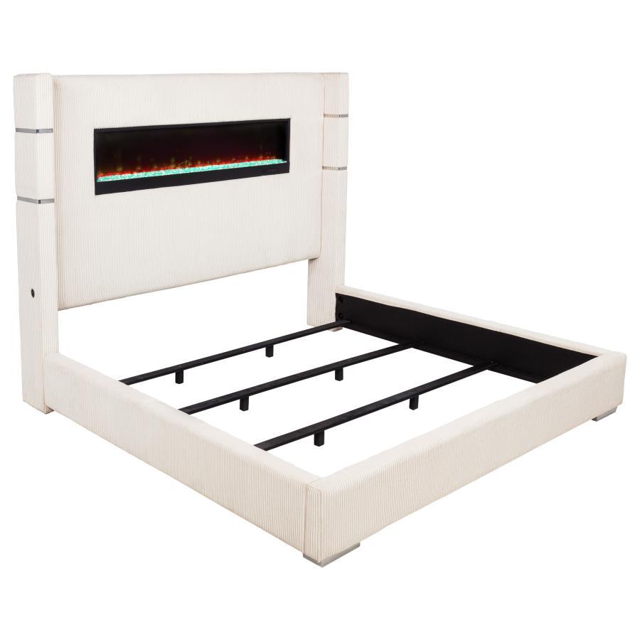 Tisdall - Upholstered Fireplace Bed Coaster Fine Furniture