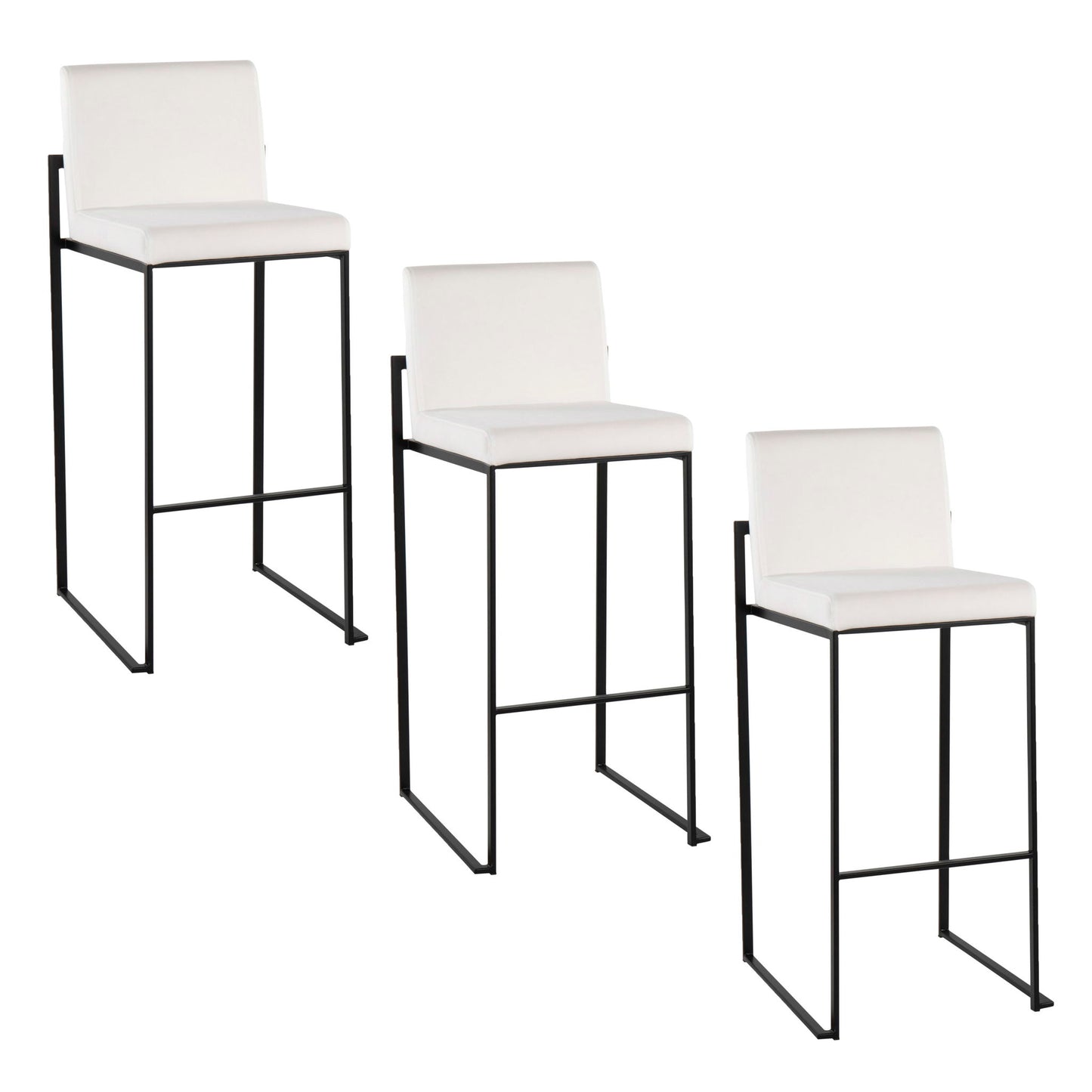 Fuji - Contemporary High Back Barstool Elegant Design Lumi Source