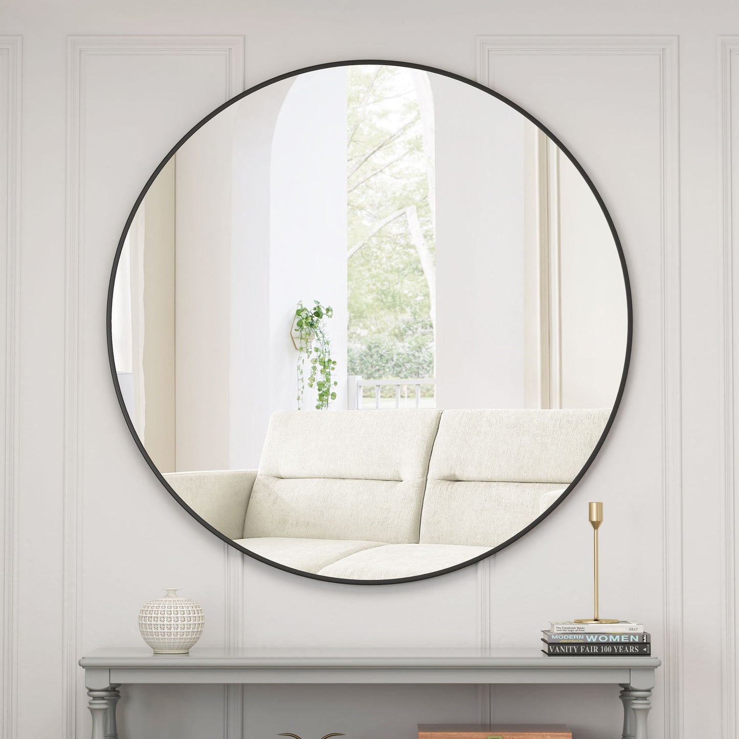 Wall Circular Mirror Metal Framed Mirror Round Vanity Mirror Dressing Mirror, For Bathroom, Living Room, Bedroom Wall Decor Daily Nest