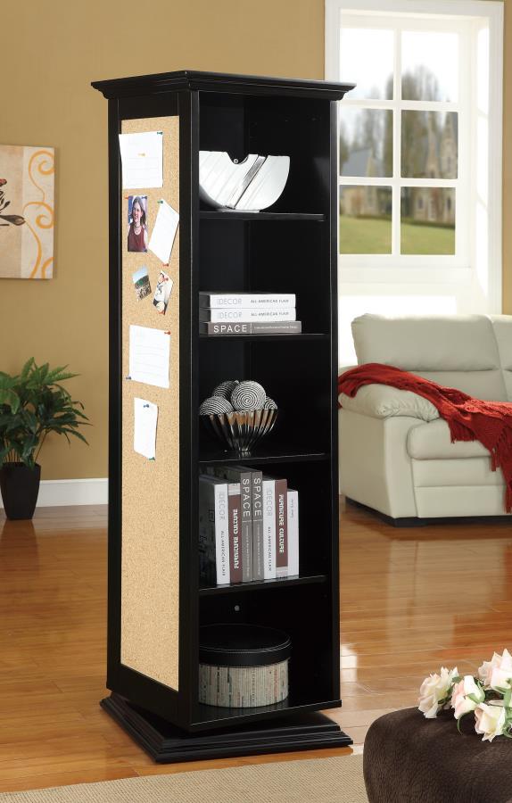 Robinsons - Swivel Accent Cabinet With Cork Board CoasterEssence