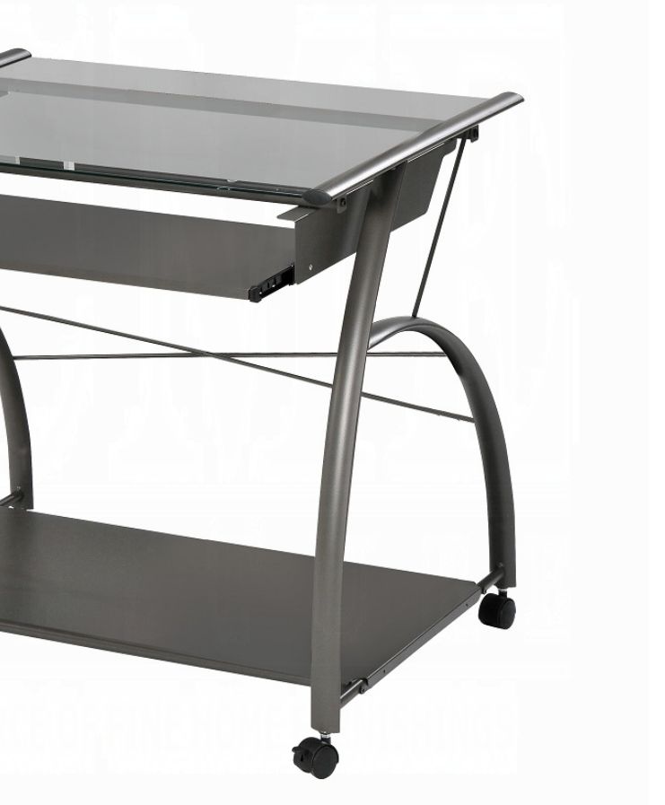 Vincent - Computer Desk - Pewter Acme