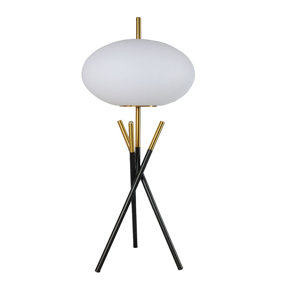 Table Lamp - Black / Gold Crown Mark