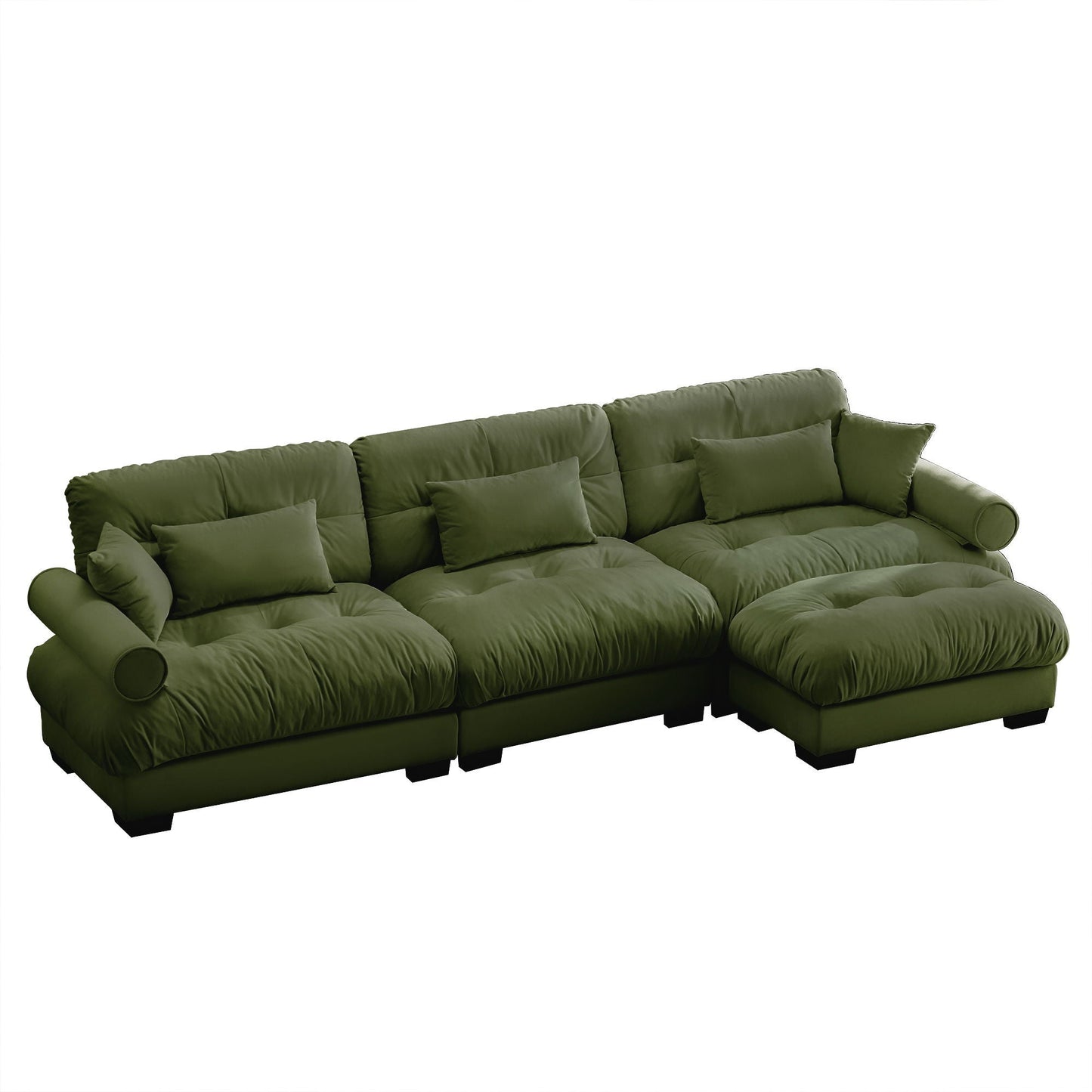 Super Comfort Oversized Modular Sectional Sofa With Movable Ottoman - Snoozhouse