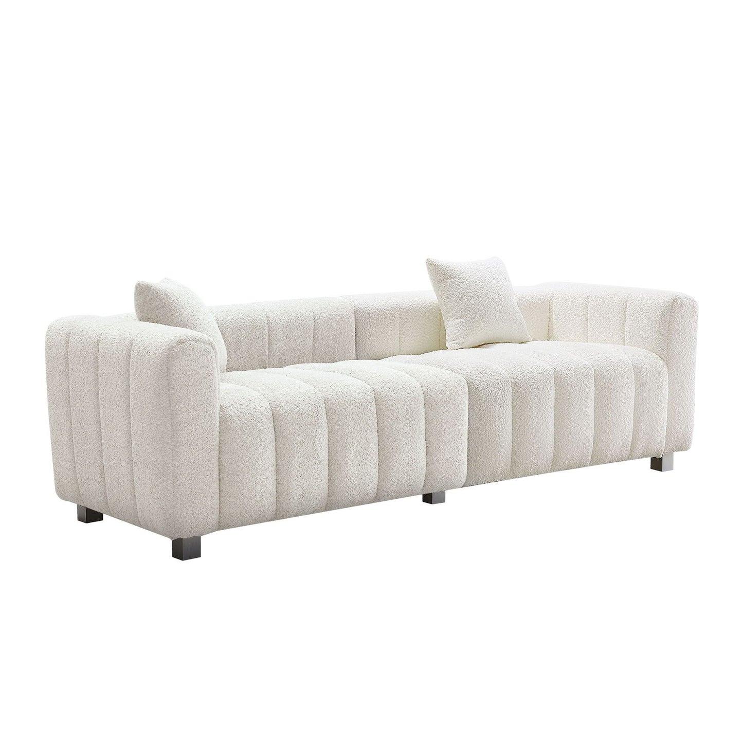 Modern 3 Seater Sofa With 2 Pillows Home Essentials