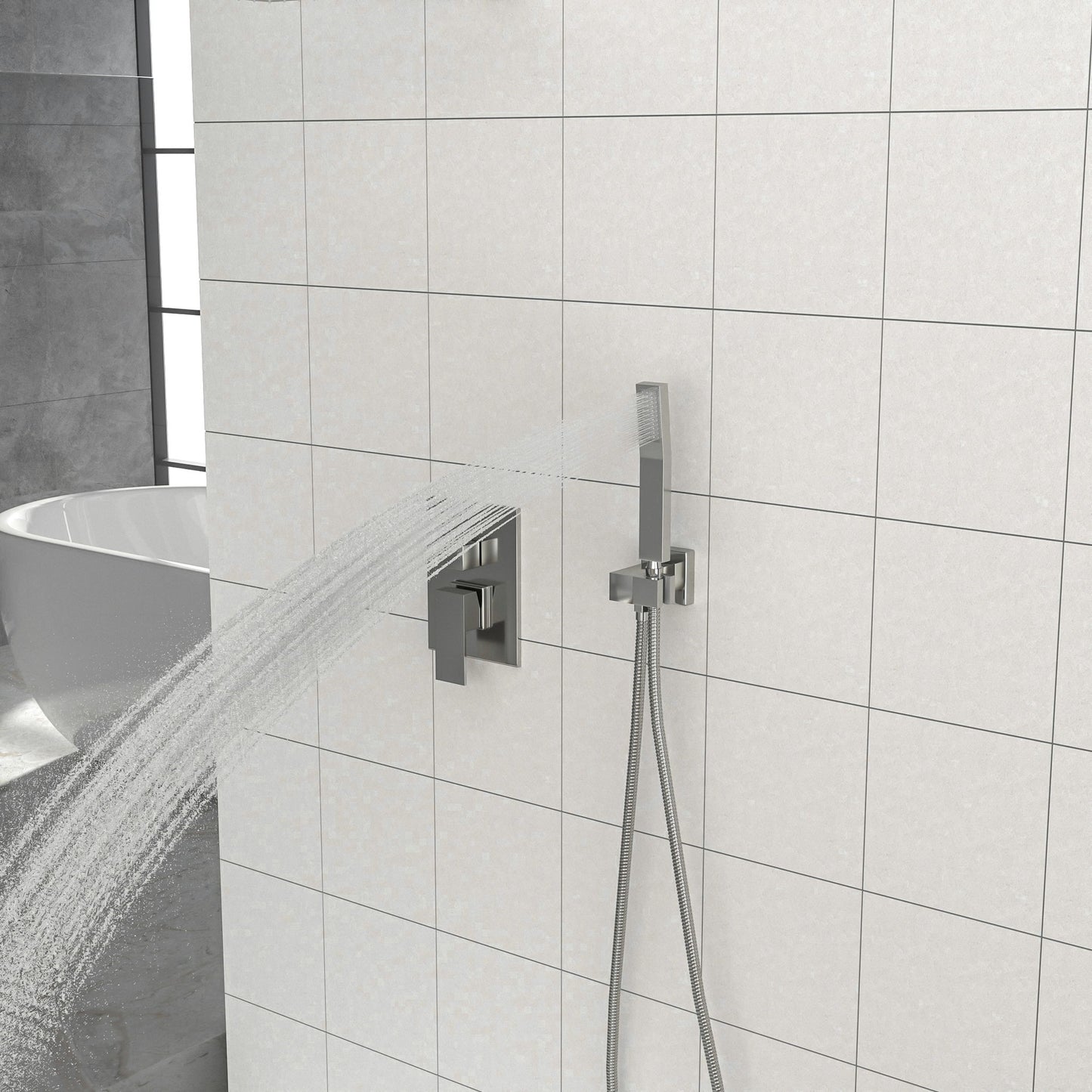 Dual Shower Head 10" Wall Mounted Square Shower System Daily Nest
