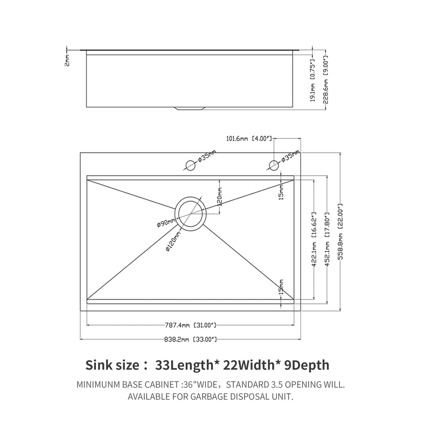 Drop In Kitchen Sink With Workstation, 16 Gauge - Brushed Nickel Daily Nest