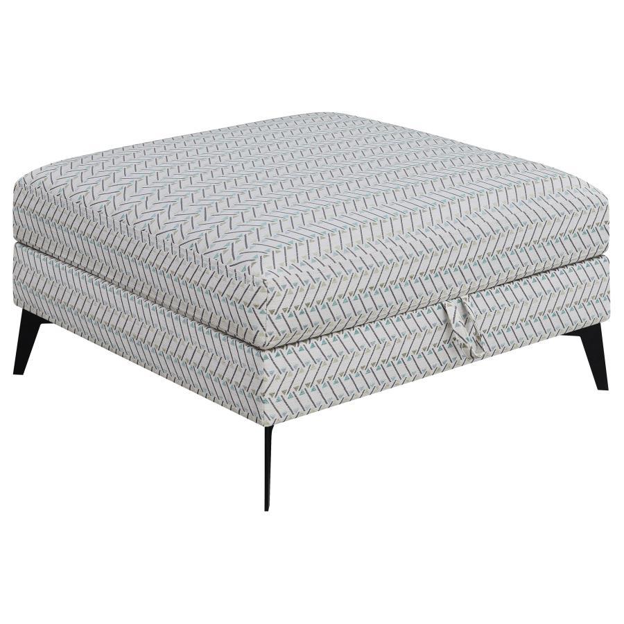 Clint - Square Upholstered Tufted Storage Ottoman - Aloe CoasterEveryday