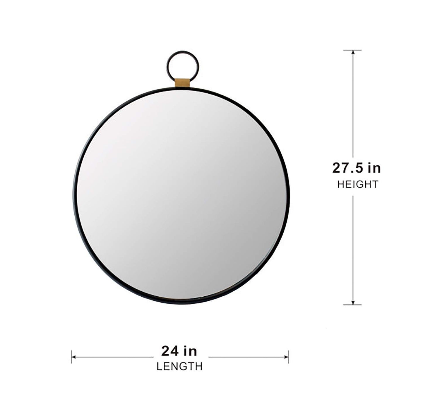Wall Mirror With Frame, Contemporary Minimalist Accent Mirror For Living Room, Foyer, Entryway, Bedroom - Black Daily Nest