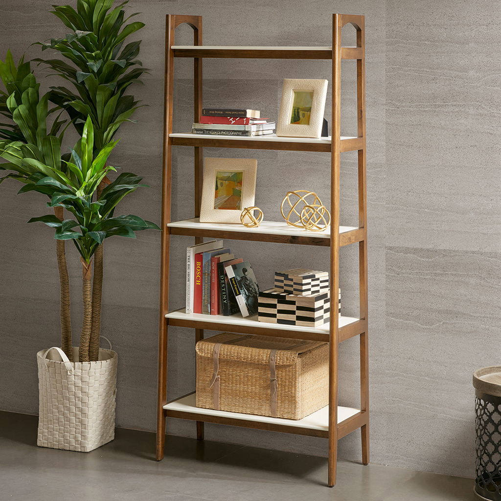 Parker - Shelf / Bookcase - Off-White / Pecan Madison Park