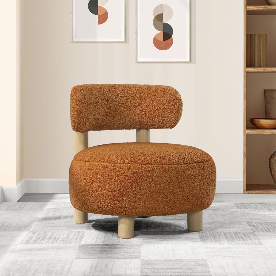 Zonie - Boucle Upholstered Barrel Back Accent Chair CoasterEveryday