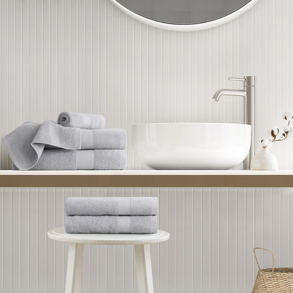 Premium Turkish Cotton 500GSM Plush 6 Piece Towel Set - Light Gray Super Listing