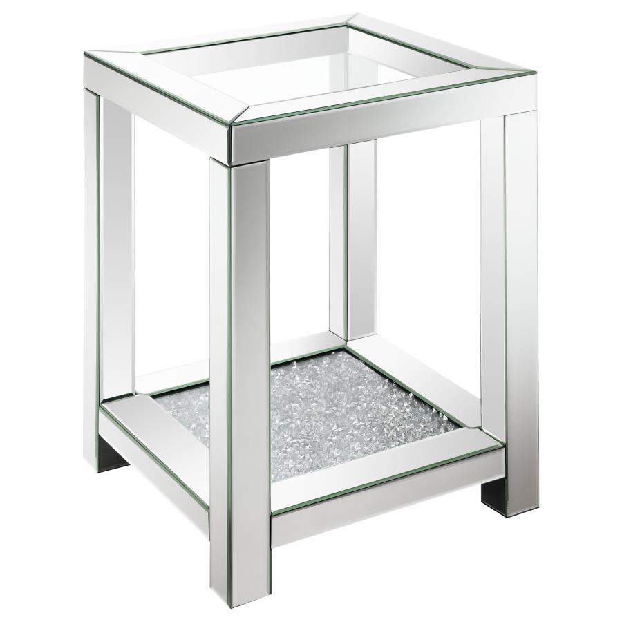 Valentina - Square Glass Top Table CoasterElevations