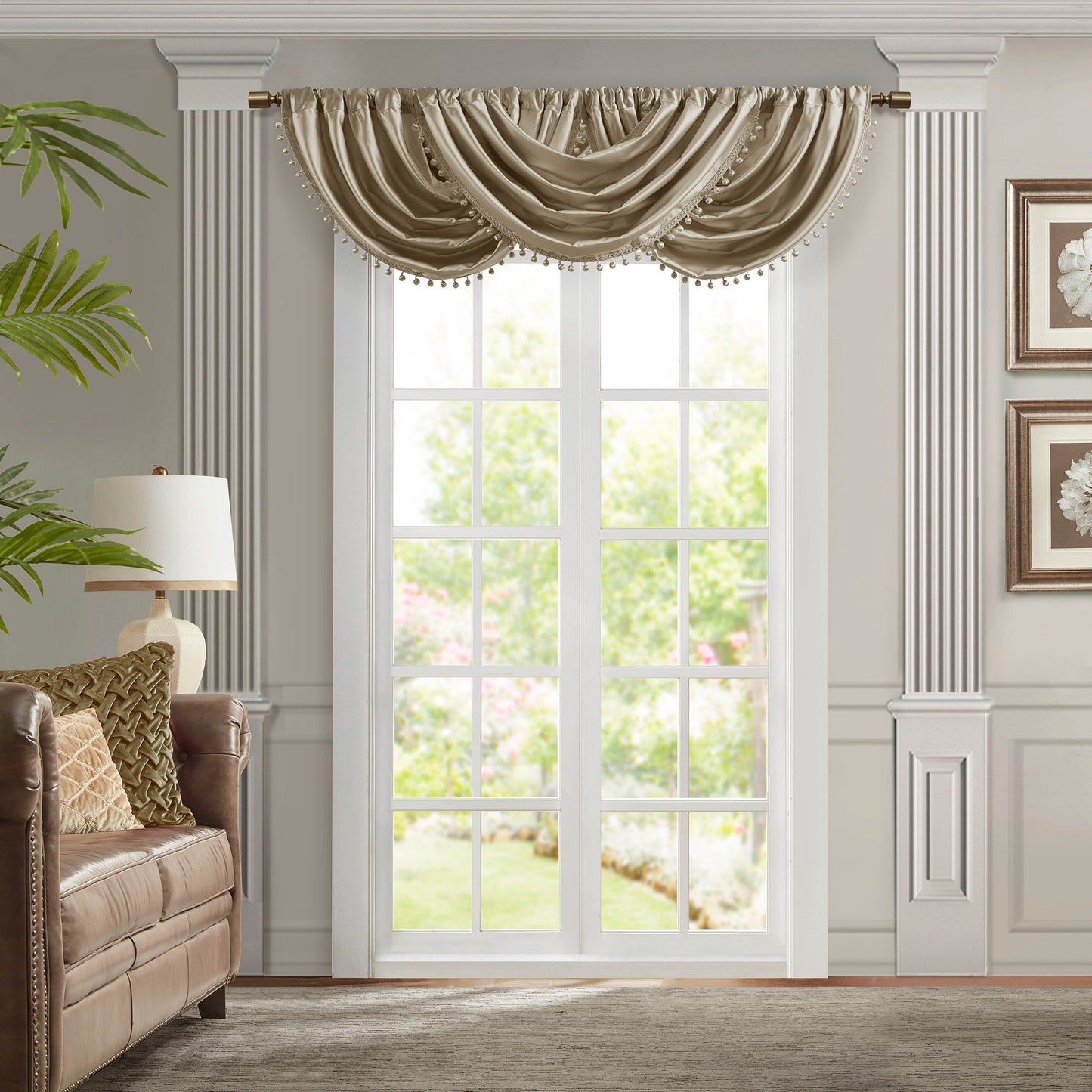 Avignon - Waterfall Valance (Single) - Champagne Croscill Classics