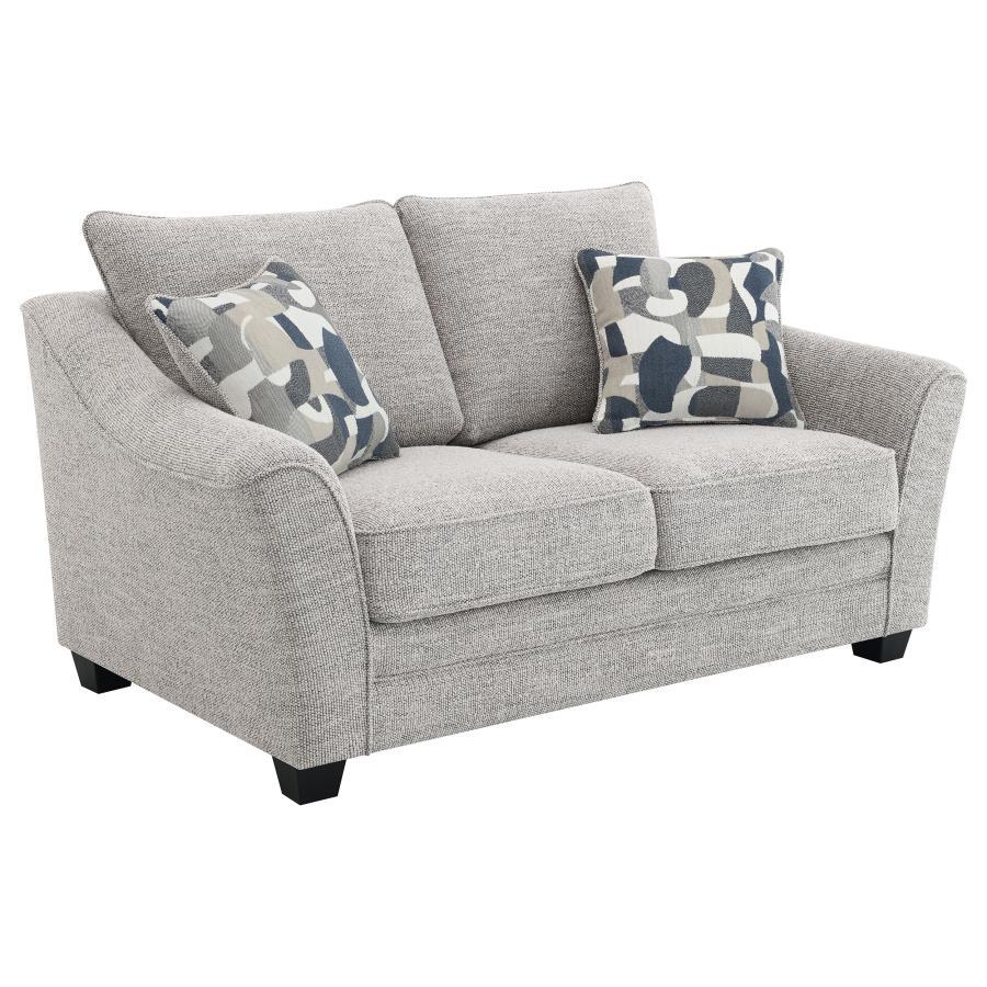 Tomkins - Boucle Upholstered Loveseat - Light Gray Coaster Fine Furniture