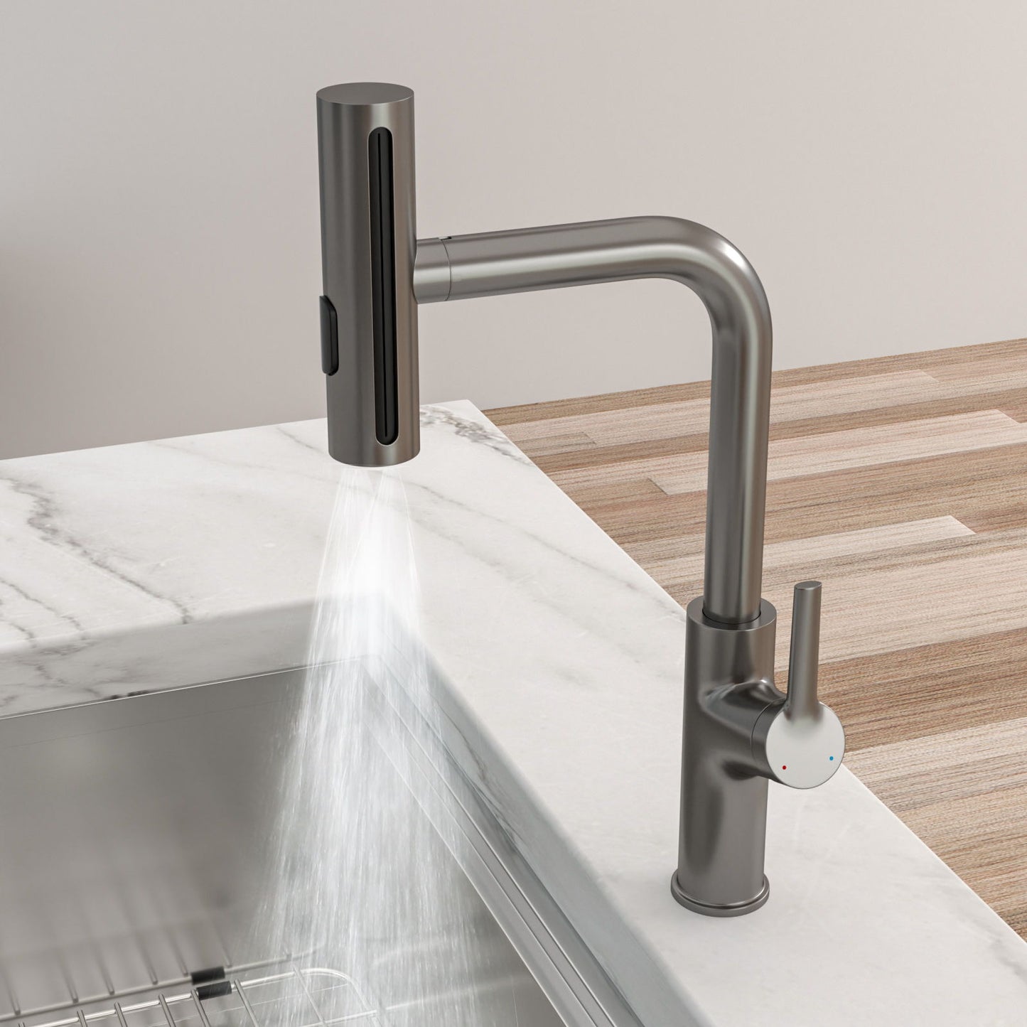 360° Pull Down Kitchen Faucet With 4 Spray Modes Daily Nest