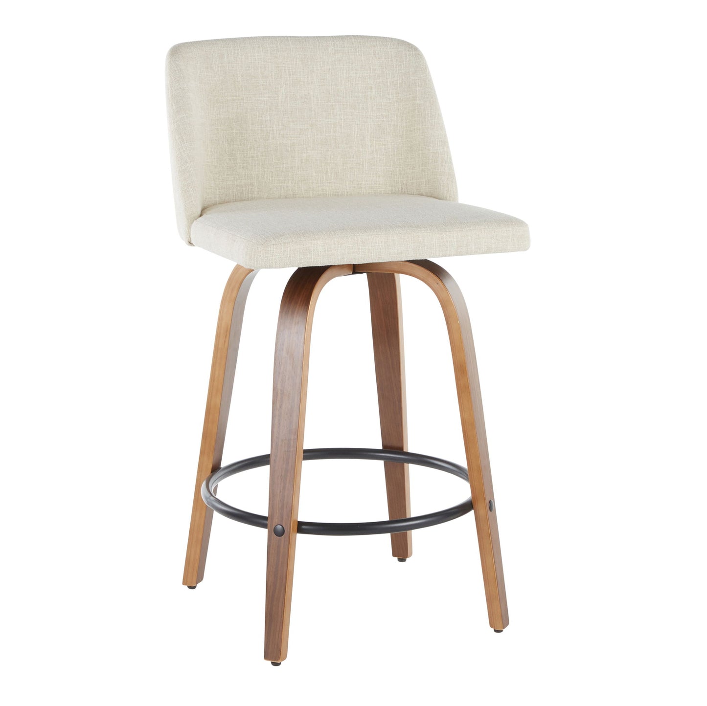 Toriano - Mid-Century Modern Counter Stool (Set of 2) Lumi Source