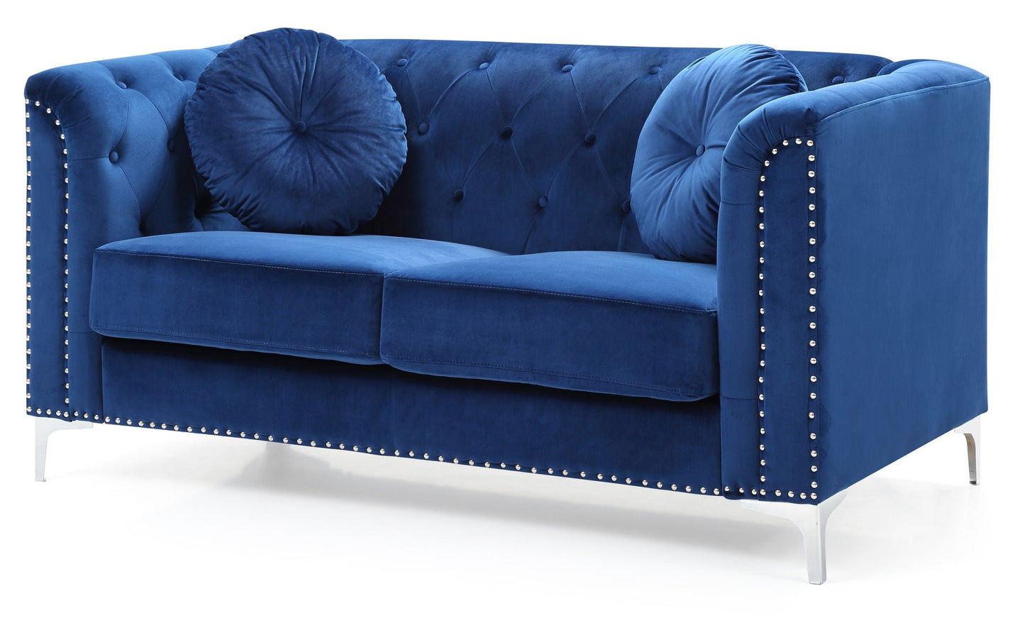 Stylish Sloped Arm Loveseat Glory Furniture