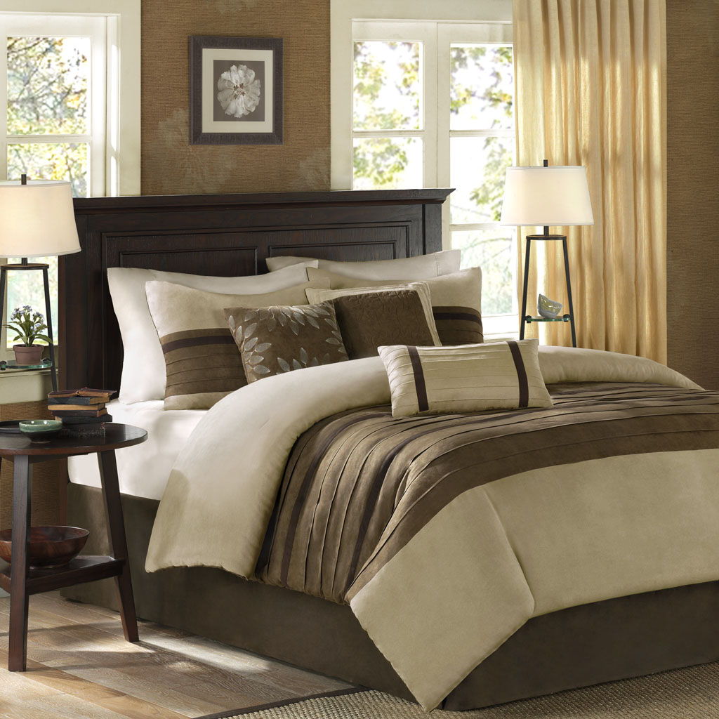 Palmer - King Piece Comforter (Set of 7) - Natural Madison Park
