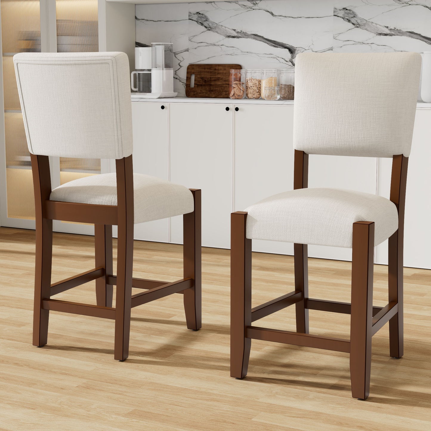 Mid Century Modern Bar Stools, Upholstered Counter Chairs Hearth and Haven