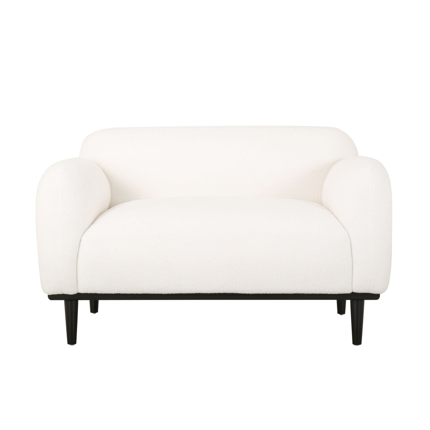 Sway - Upholstered Loveseat With Wood Legs And Round Arms Noble House